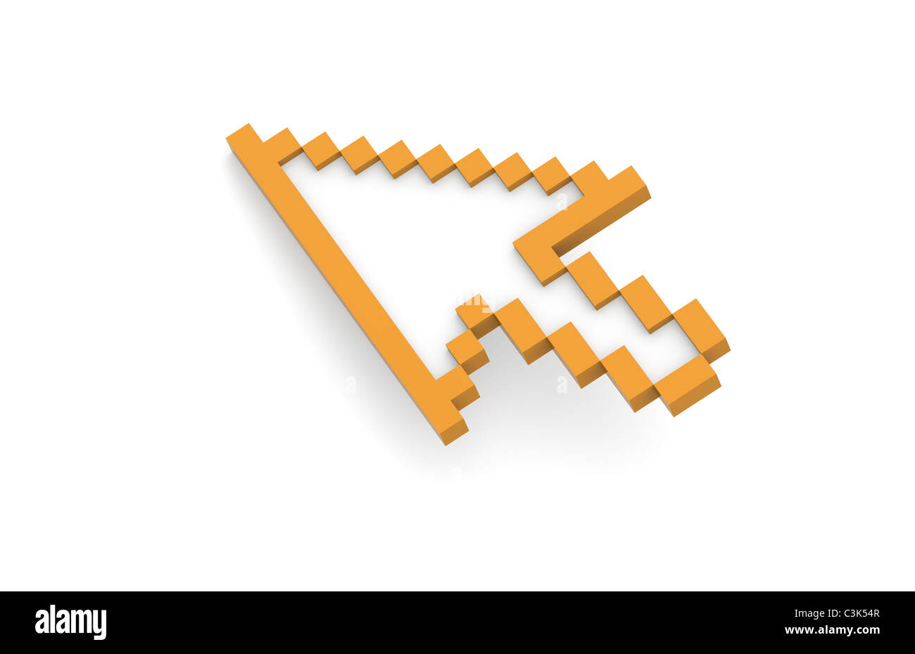 Maus-Cursor. Orange Cursor Stockfoto
