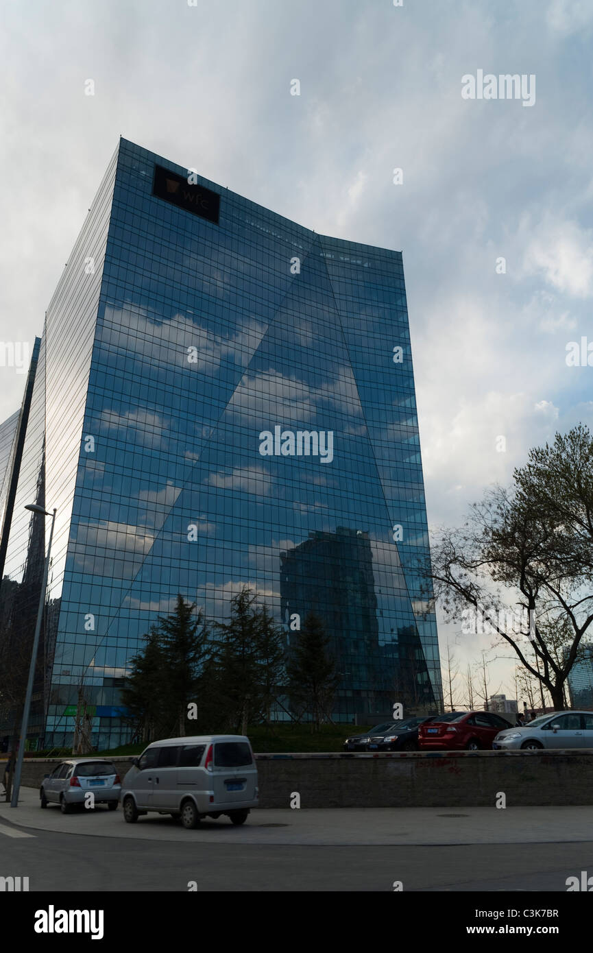 Beijing World Finance Center von Architekten Cesar Pelli, P & T und Arup, 2008, Peking, China, Asien. Stockfoto