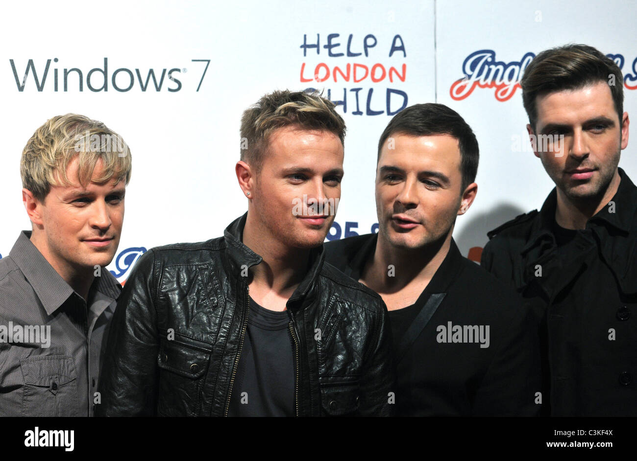 Westlife der Jingle Bell Ball statt in der O2 Arena. London, England - 05.12.09: Stockfoto