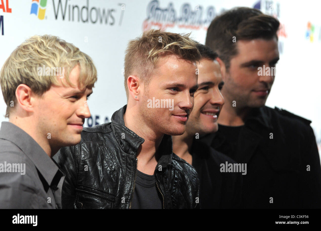 Westlife der Jingle Bell Ball statt in der O2 Arena. London, England - 05.12.09: Stockfoto