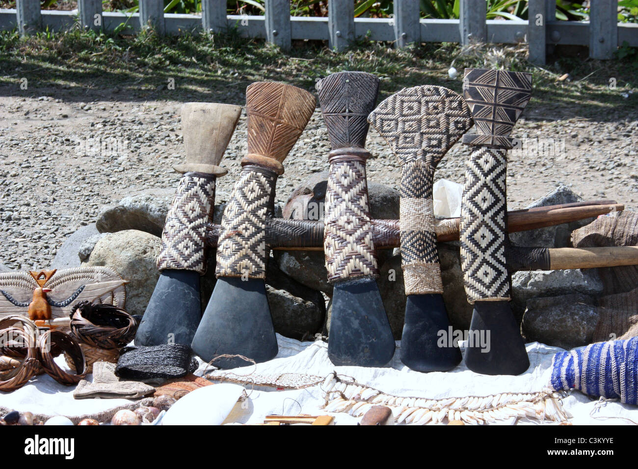 Stein-Achsen Stockfoto