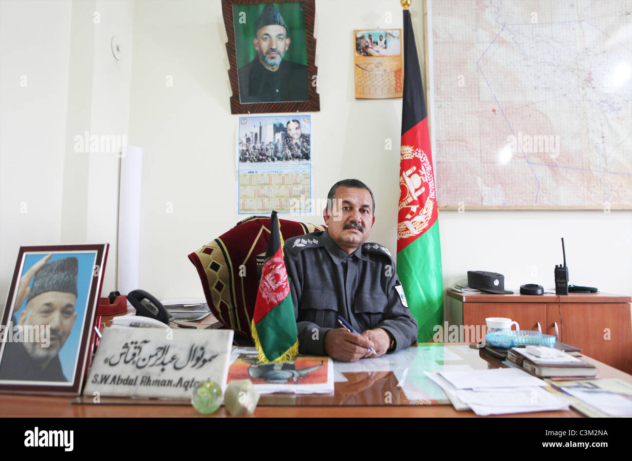 Abdul Rahman Aqtash. Kopf-NDS und Dept Polizei Chef Kunduz Stockfoto