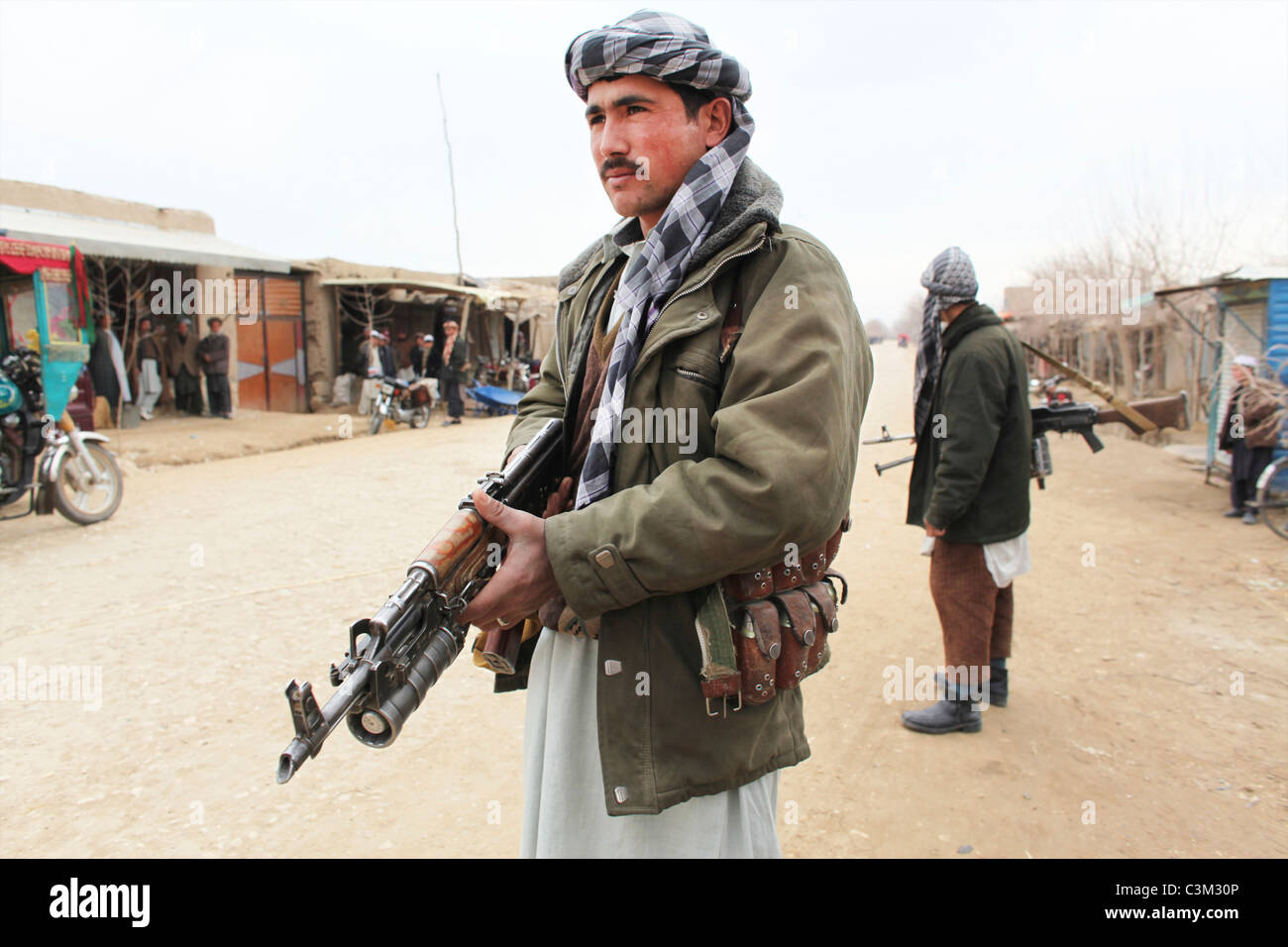 Warlord Miliz, Provincie in Kunduz, Afghanistan. Stockfoto