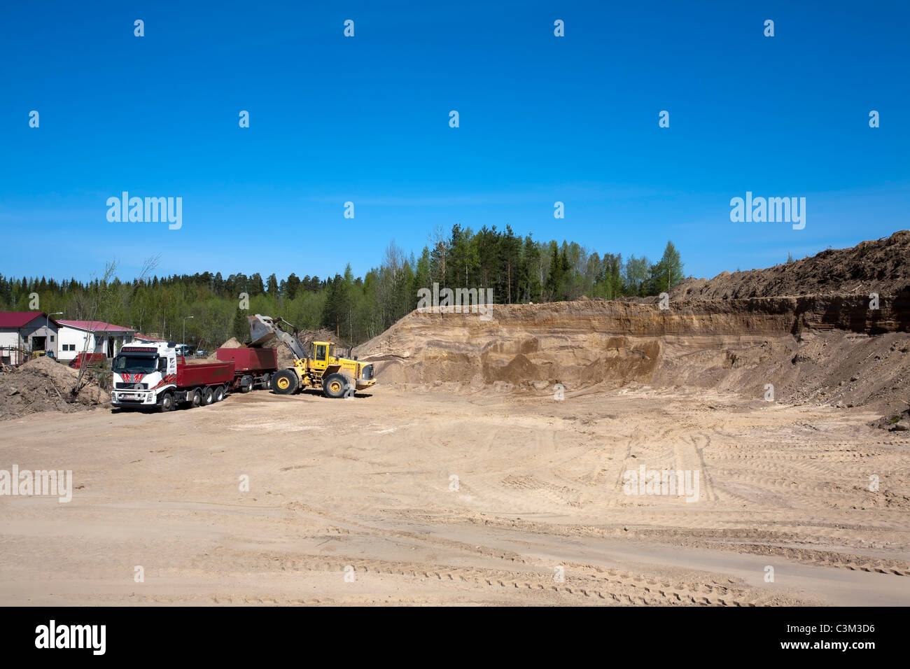 Sand Gewinnung Bereich Finnland Stockfoto