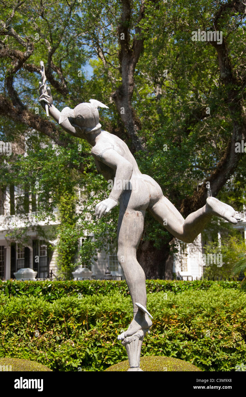 Charleston, South Carolina. Historic Calhoun Mansion Straße 16 Meetings ca. 1876, Italianate-Stil. Stockfoto