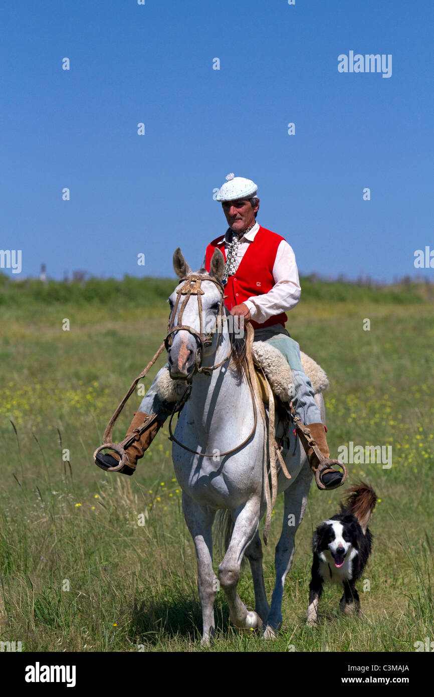 Gaucho Reiten Reiten auf der Pampas von Argentinien. Stockfoto