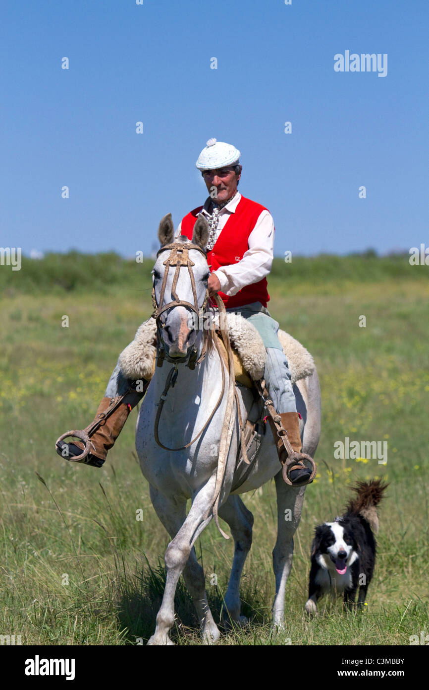 Gaucho Reiten Reiten auf der Pampas von Argentinien. Stockfoto