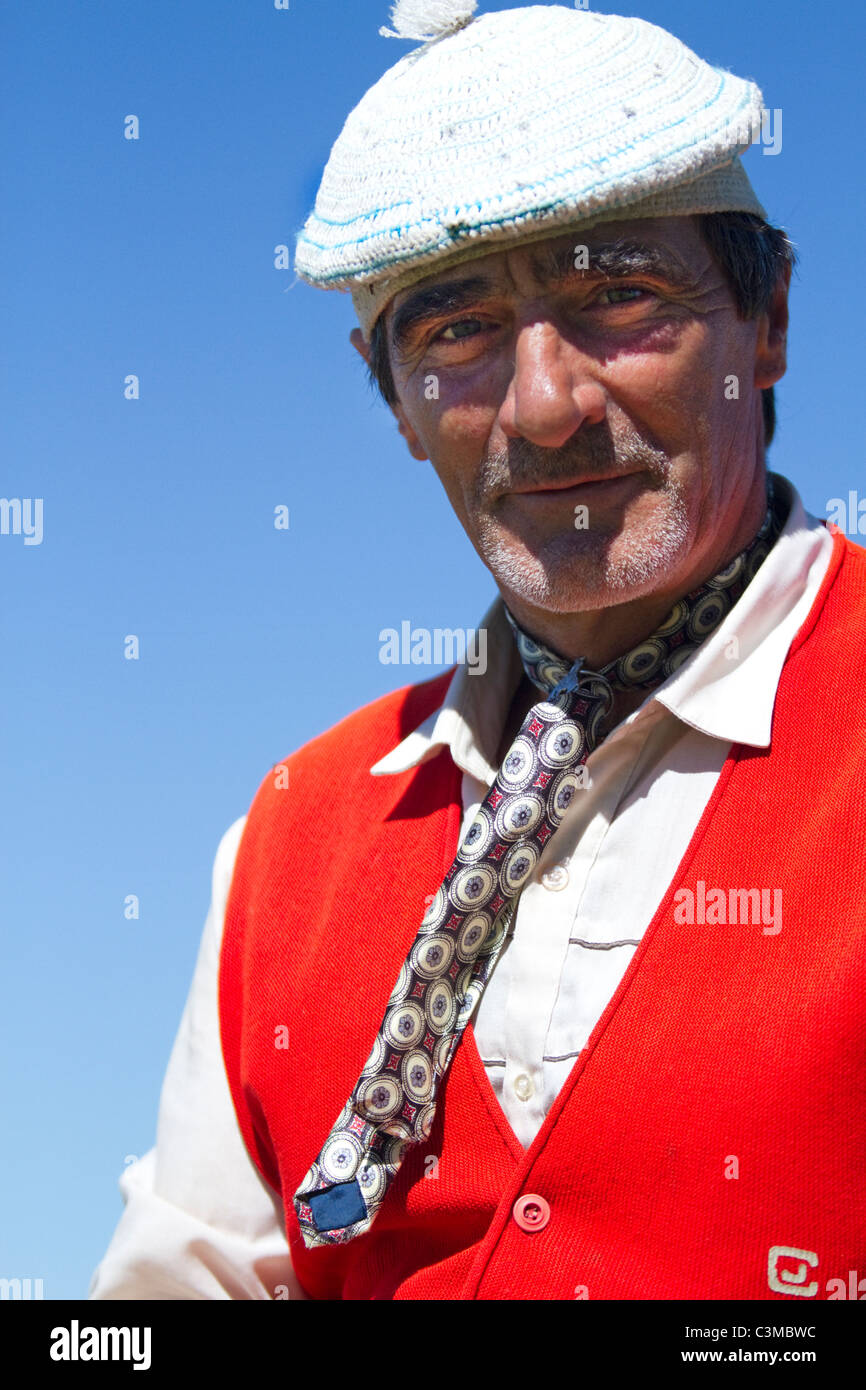 Gaucho Reiten Reiten auf der Pampas von Argentinien. Stockfoto