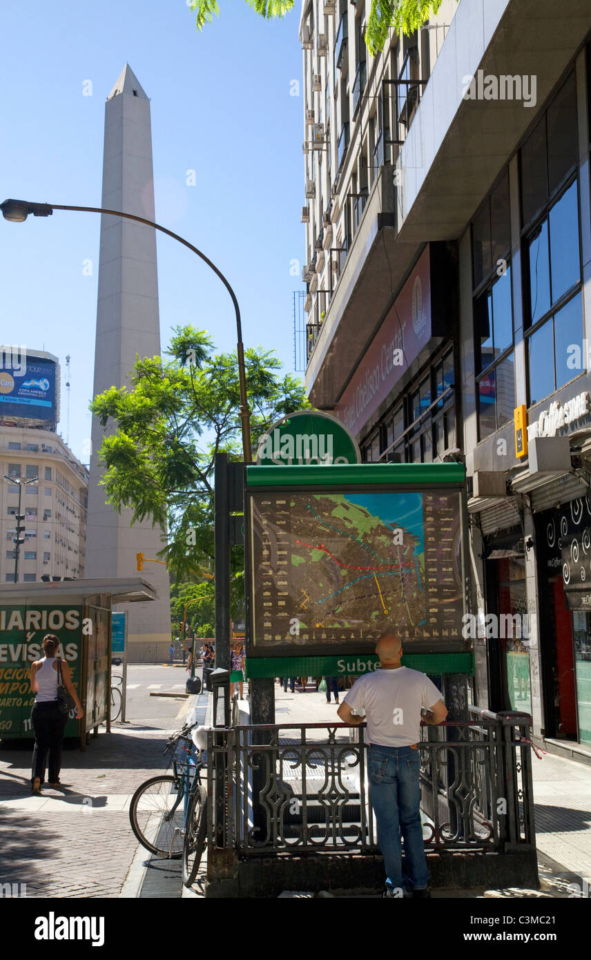 U-Bahn Eingang in Buenos Aires, Argentinien. Stockfoto