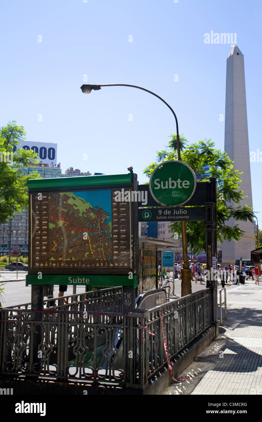 U-Bahn Eingang in Buenos Aires, Argentinien. Stockfoto