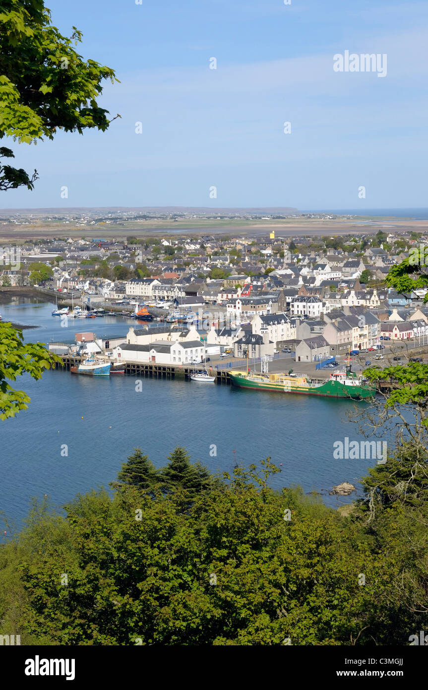 Die Stadt und den Hafen in Stornoway auf der Isle of Lewis Stockfoto