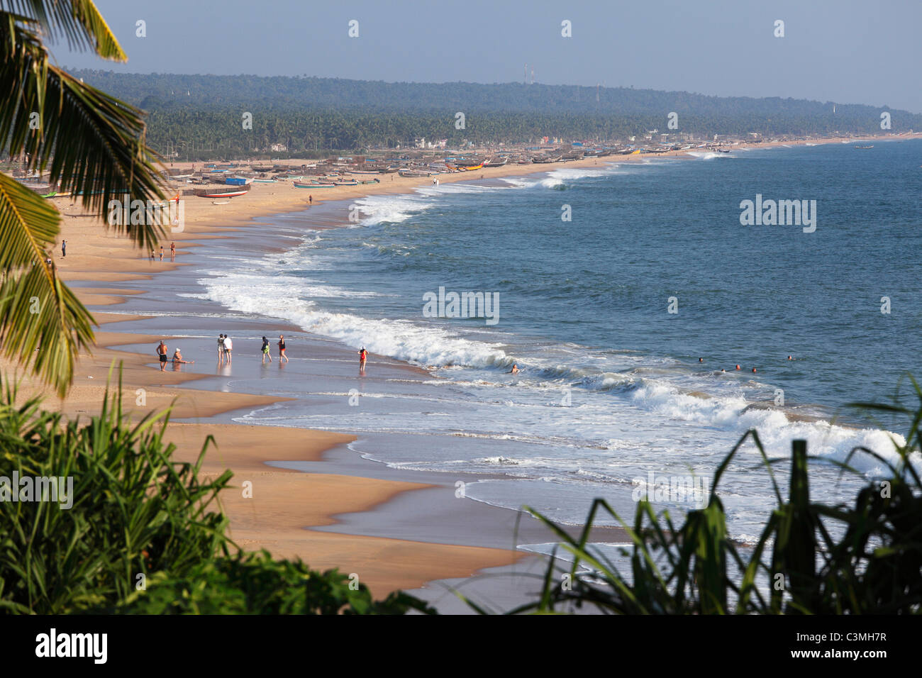 Indien, Süd-Indien, Kerala, Malabar-Küste, Ansicht von Somatheeram Beach Stockfoto