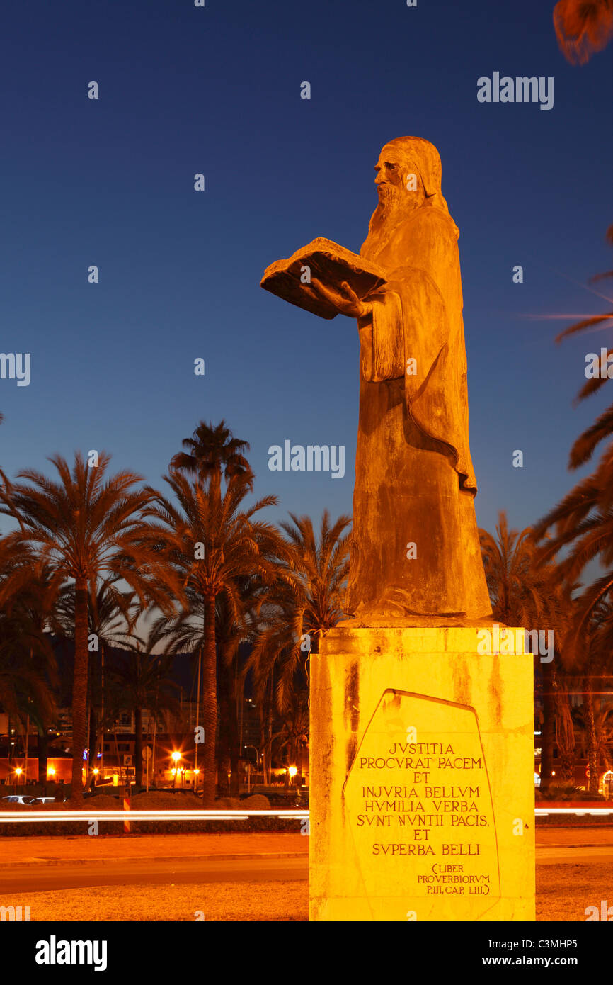 Spanien, Balearen, Mallorca, Palma De Mallorca, Ramon Llull Denkmal Stockfoto