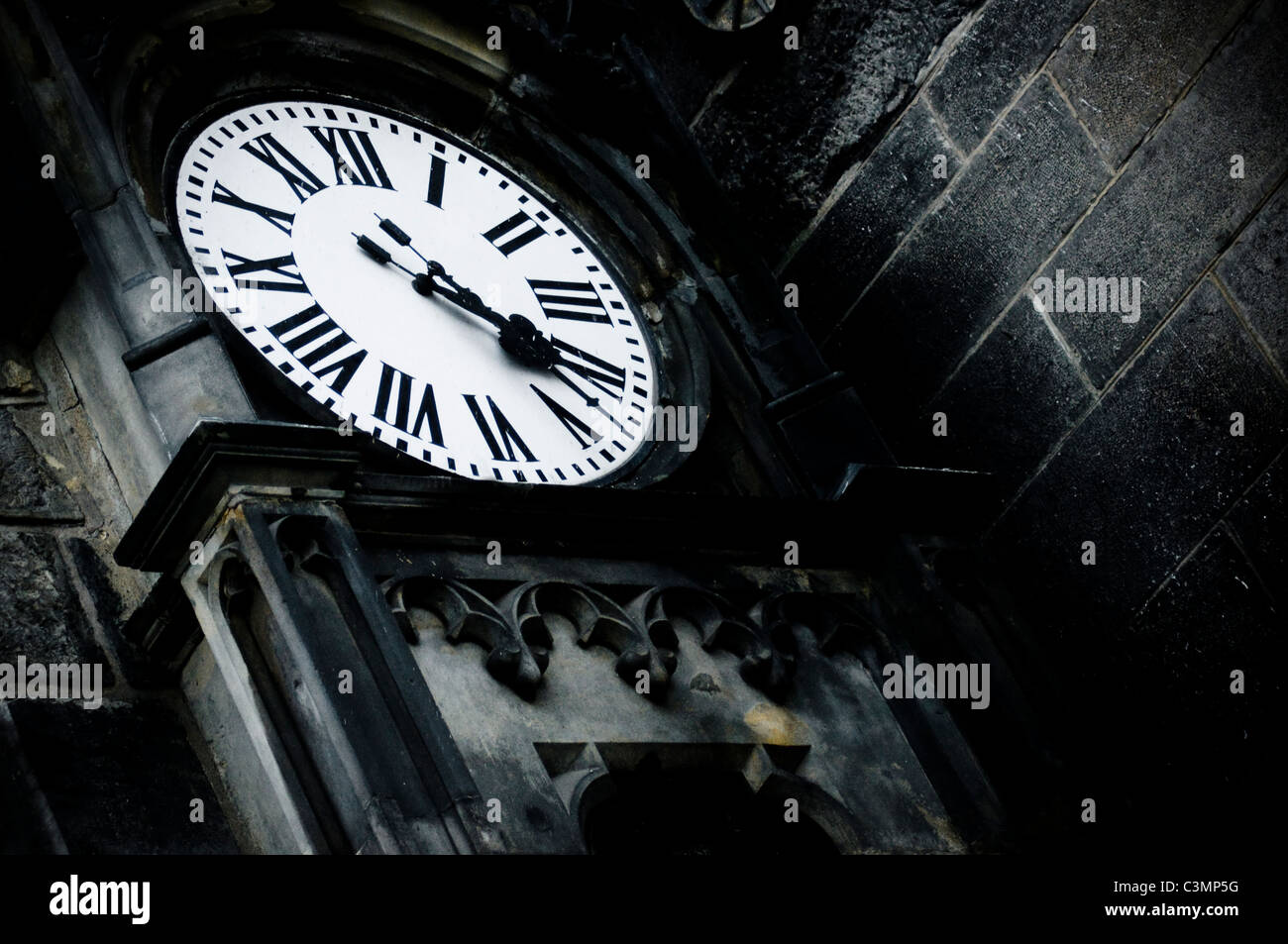 Eines der berühmten Prager Rathaus Uhren. Stockfoto