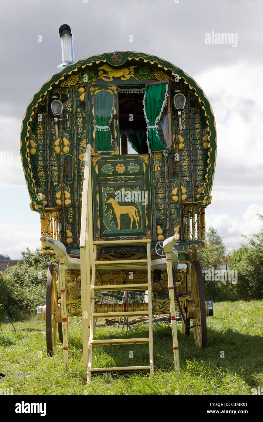 Roma-Zigeuner-Wohnwagen Stockfoto