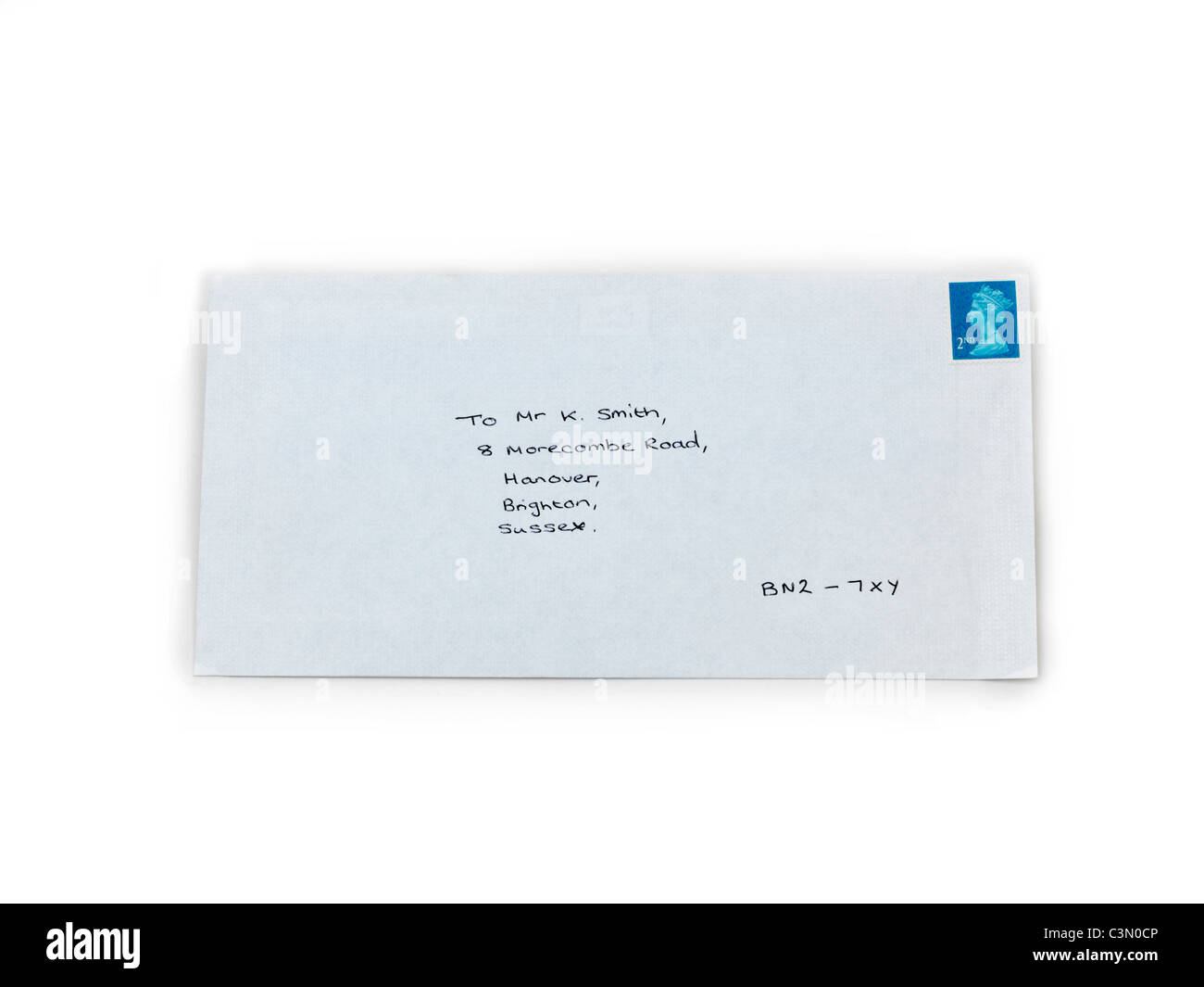 Einen Brief In einem Umschlag mit einem Stempel Stockfoto