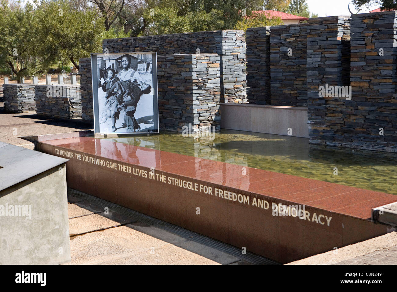 Südafrika. In Johannesburg. Soweto. Hector-Peterson-Memorial. Stockfoto