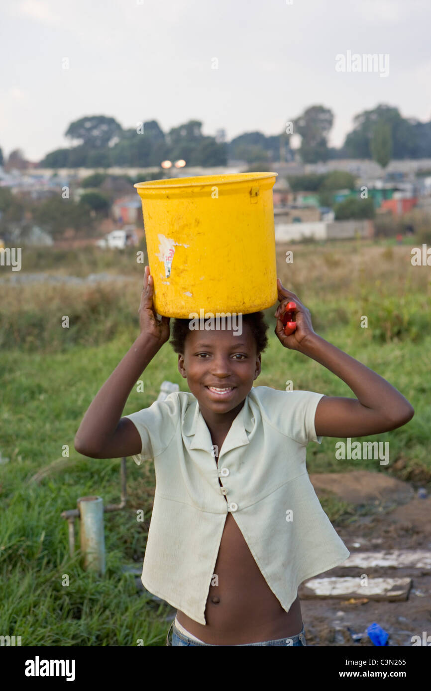 Südafrika. In Johannesburg. Gemeinde: Soweto. Täglichen Leben in den Slums / squatter Camps. Stockfoto