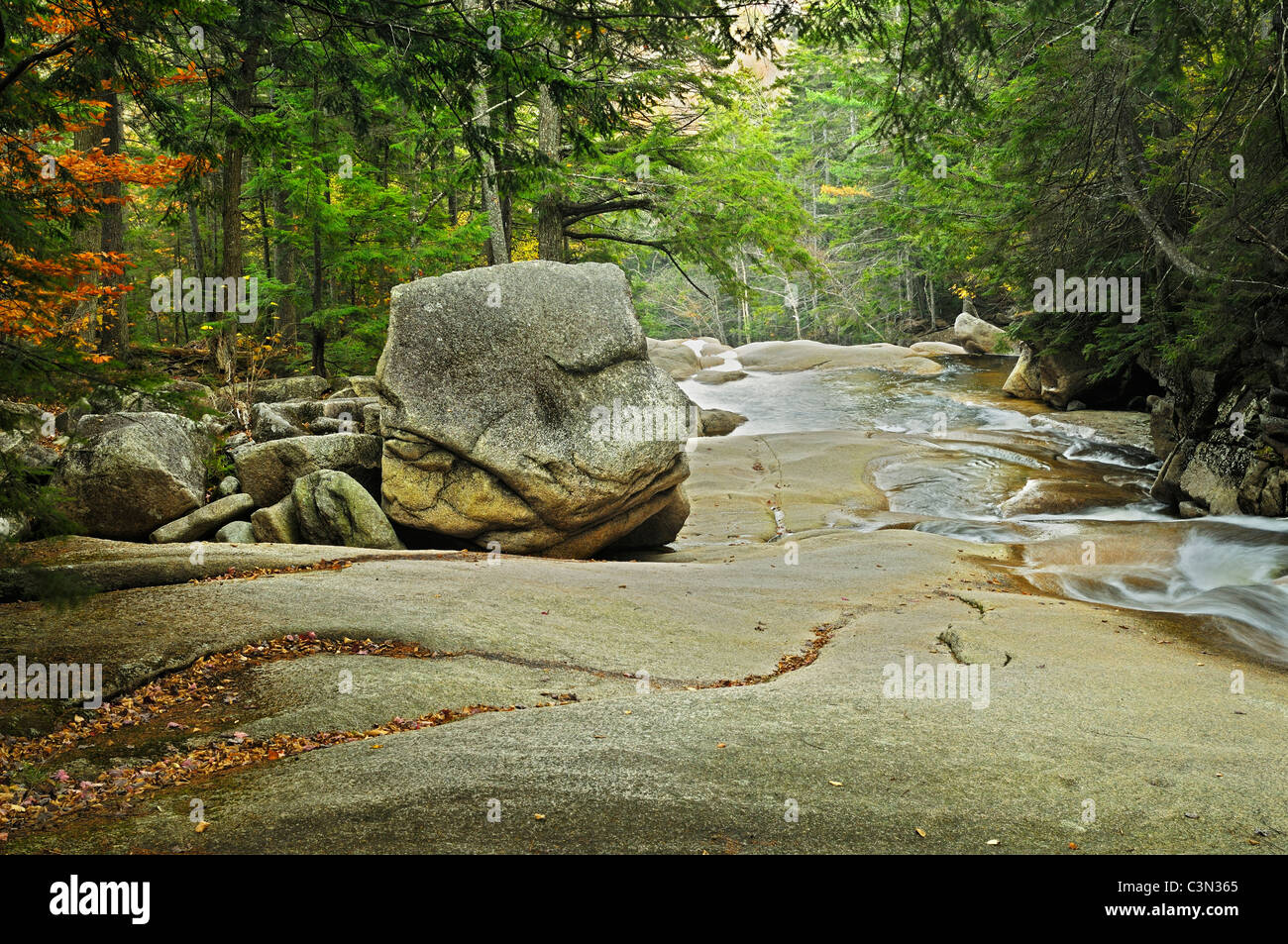 New Hampshire Bergfluss Stockfoto