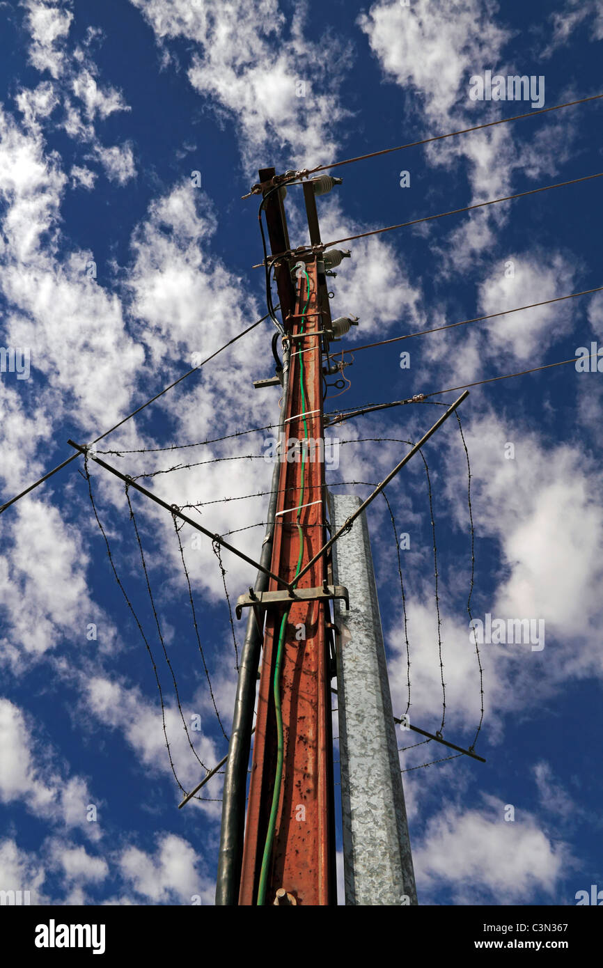 Stahl Strommast, Cue Murchison Western Australia Stockfoto