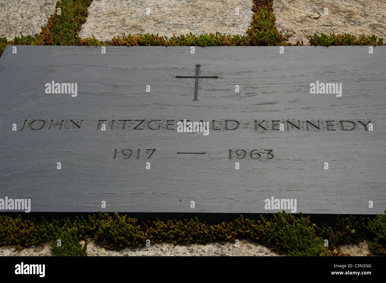 John Fitzgerald Kennedy (1917-1963). Grab auf dem Nationalfriedhof Arlington. USA. Stockfoto