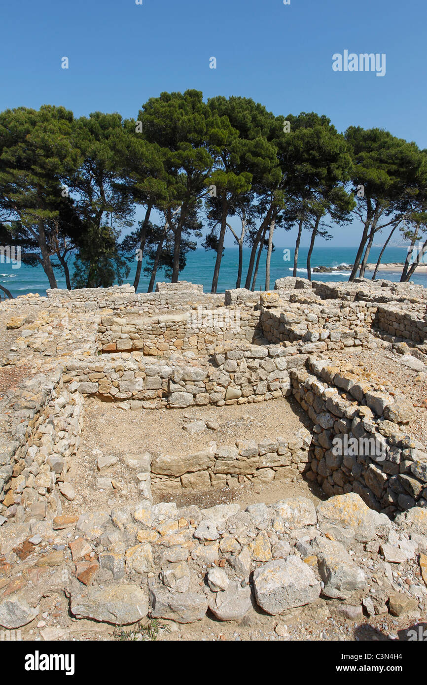 Griechische und römische Website von Empuries, Costa Brava, Katalonien, Spanien Stockfoto