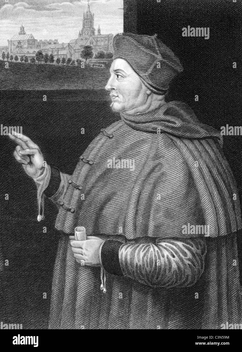 Thomas Wolsey (1473-1530) auf Gravur aus dem Jahre 1838. Englischer Politiker und Kardinal der römisch-katholischen Kirche. Stockfoto