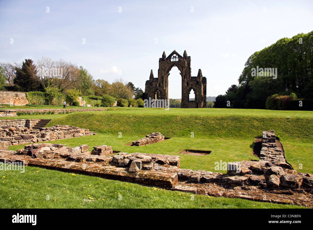 Gisborough Priory in Markt Stadt Guisborough, North Yorkshire, England, Großbritannien Stockfoto