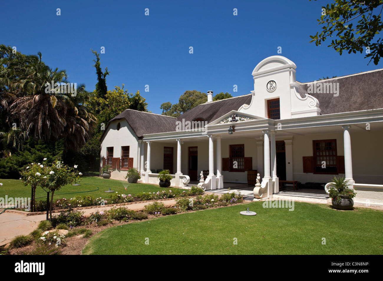 Südafrika, Western Cape, in der Nähe von Robertson. Nuy Valley Restaurant und Pension Bauernhof. Homestead. Stockfoto