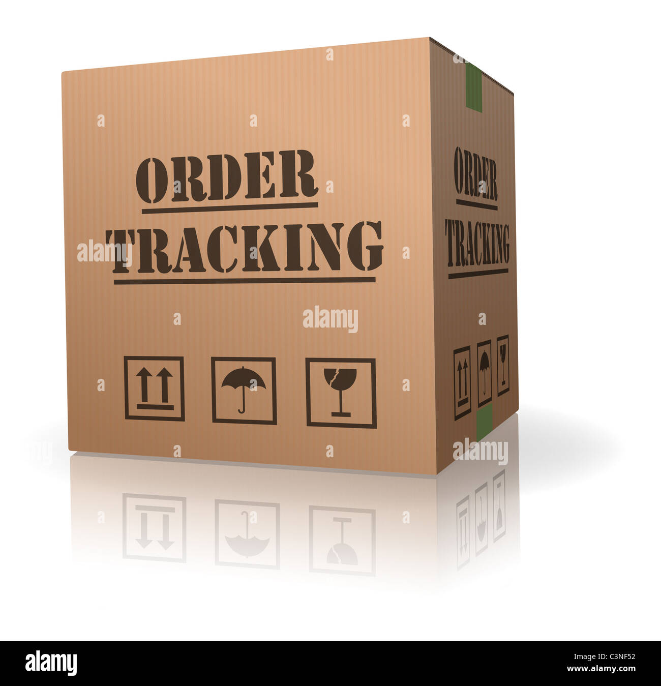 Order Tracking Online-Versand Bewertung Stockfoto