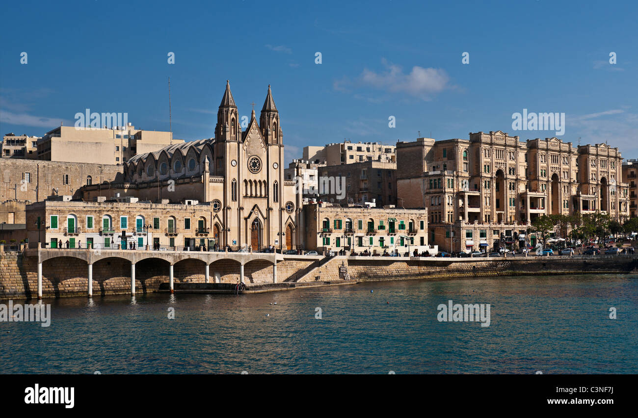 Balluta Bay, St. Julians, Malta Stockfoto