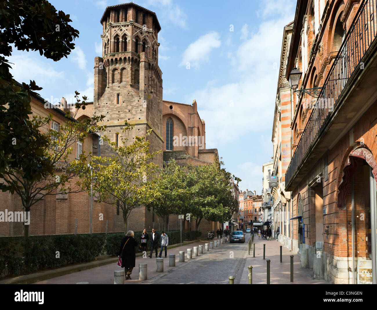 Rue des Arts neben Musée des Augustins, Toulouse, Haute Garonne, Midi-Pyrenäen, Frankreich Stockfoto