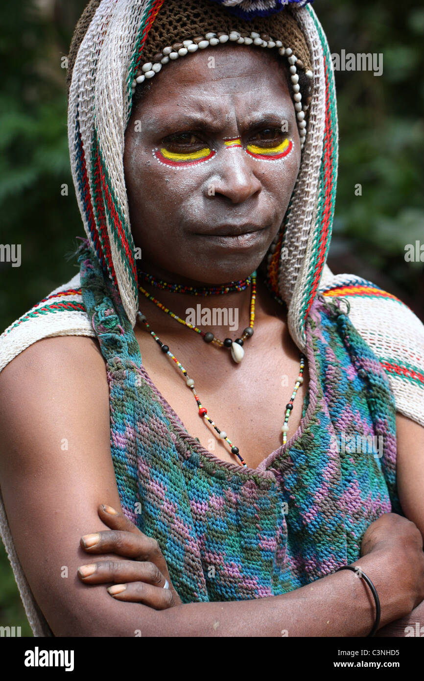 Huli Tribeswoman Stockfoto