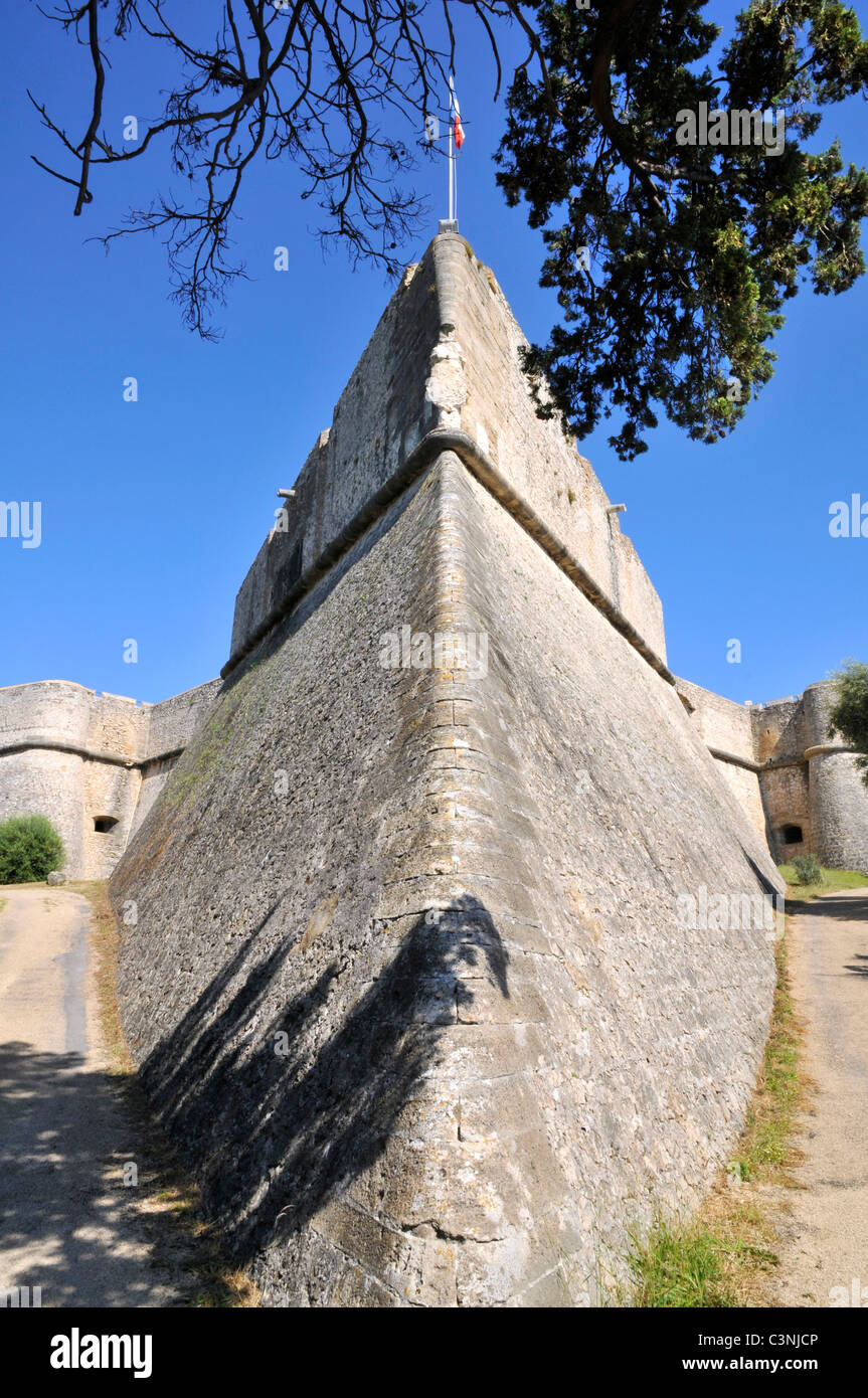 Detail das Fort Carré von Antibes im Südosten Frankreichs, Alpes-Maritimes Abteilung von Vauban erbaut Stockfoto