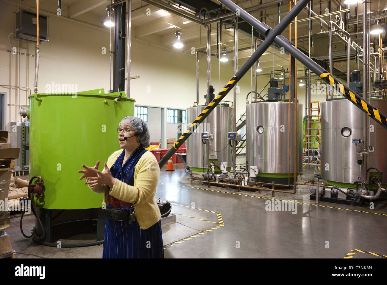Theo Chocolate Company Werksbesichtigung Stockfoto