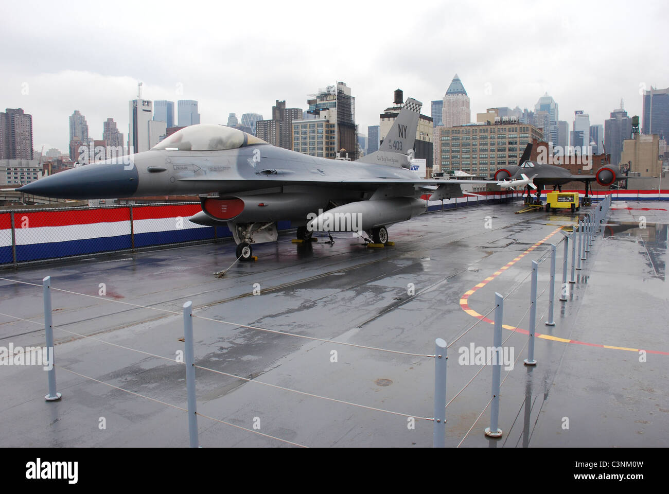 USS Enterprise Hafen von New York Stockfoto