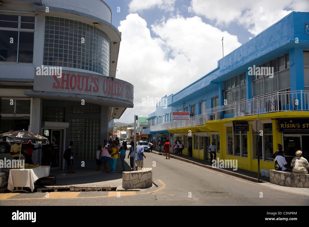 St Johns Antigua Stadt Stockfoto