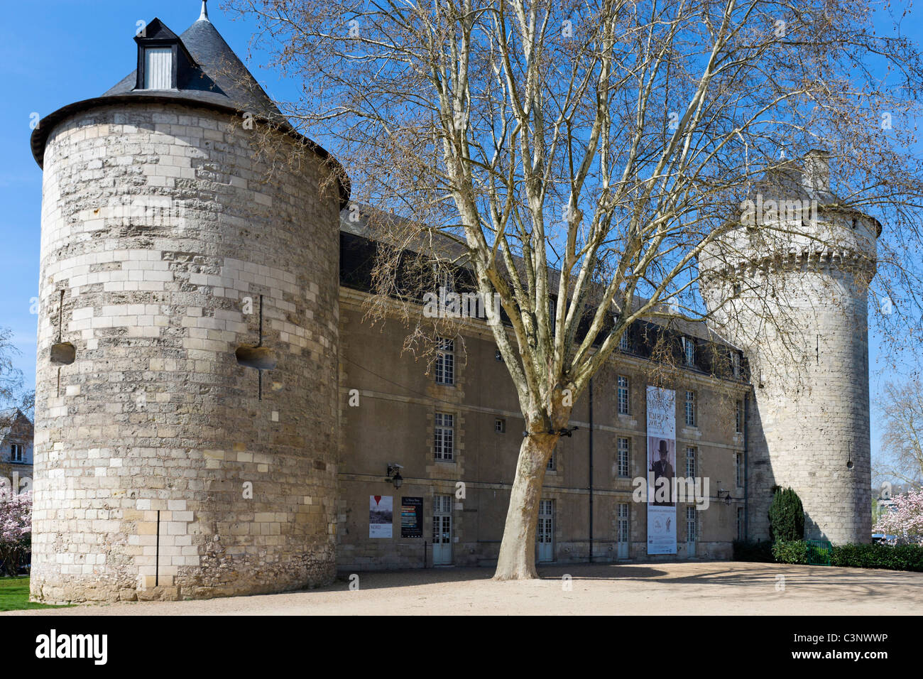 Die Überreste des Chateau de Tours, Tours, Indre et Loire, Frankreich Stockfoto