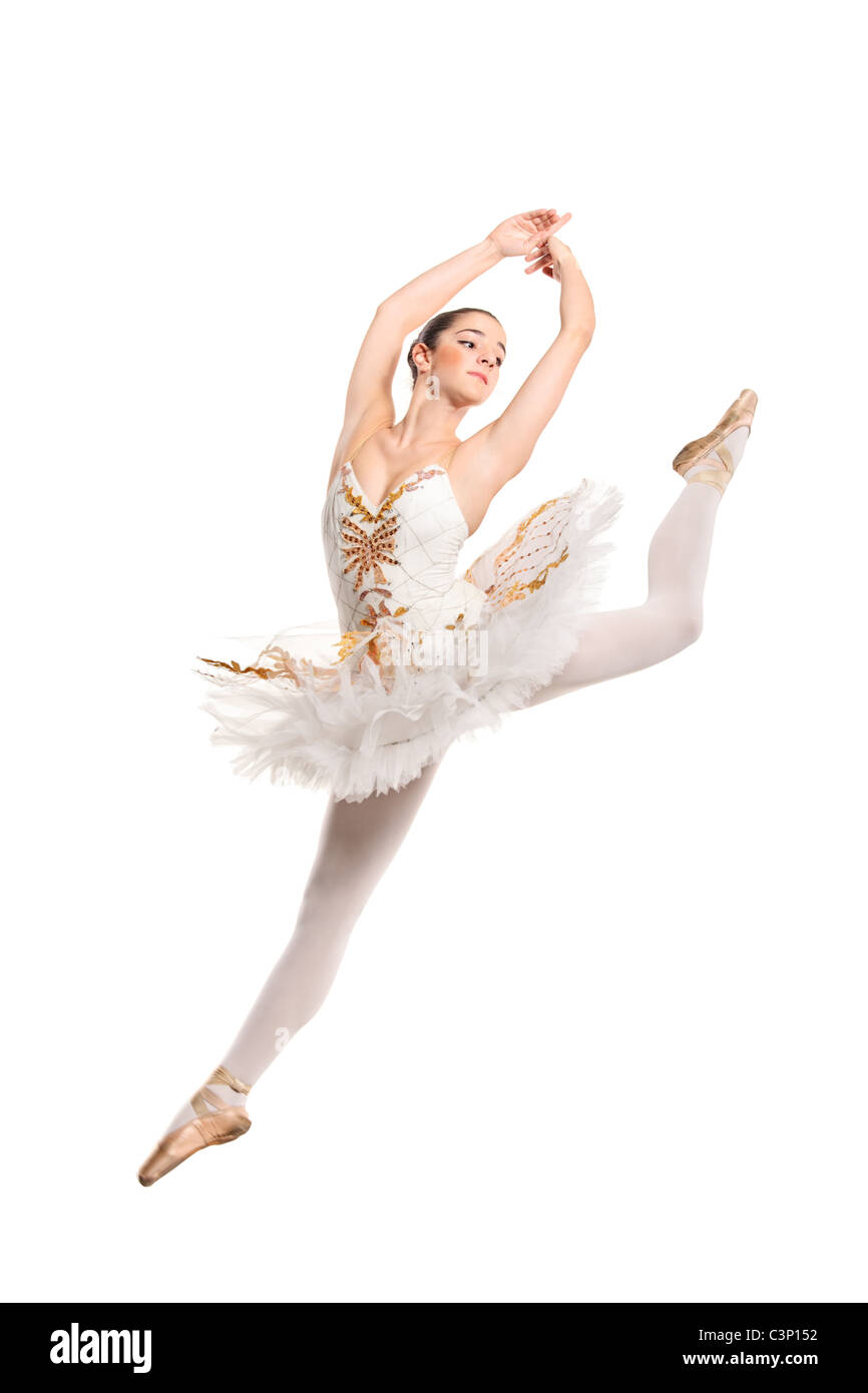 Ballerina im Sprung Stockfoto