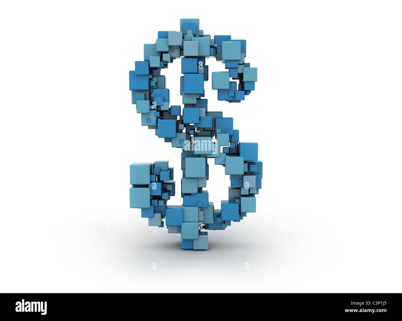 Abstrakte Dollarzeichen - Aufbau eines erfolgreichen Geschäfts Stockfoto