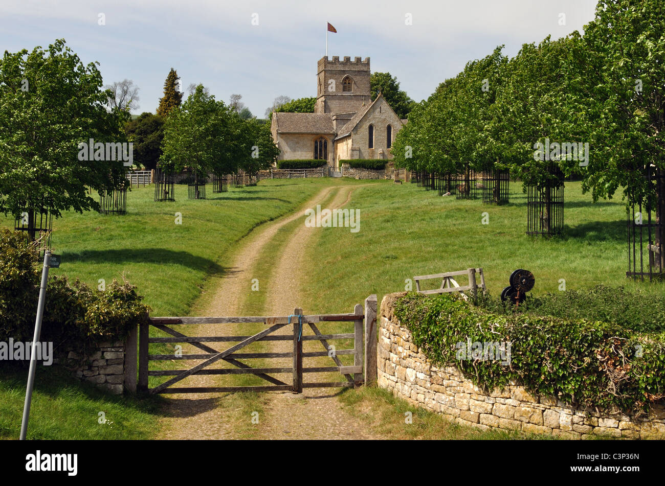 St. Michael und alle Engel Kirche, Guiting Power, Gloucestershire, England, Vereinigtes Königreich Stockfoto