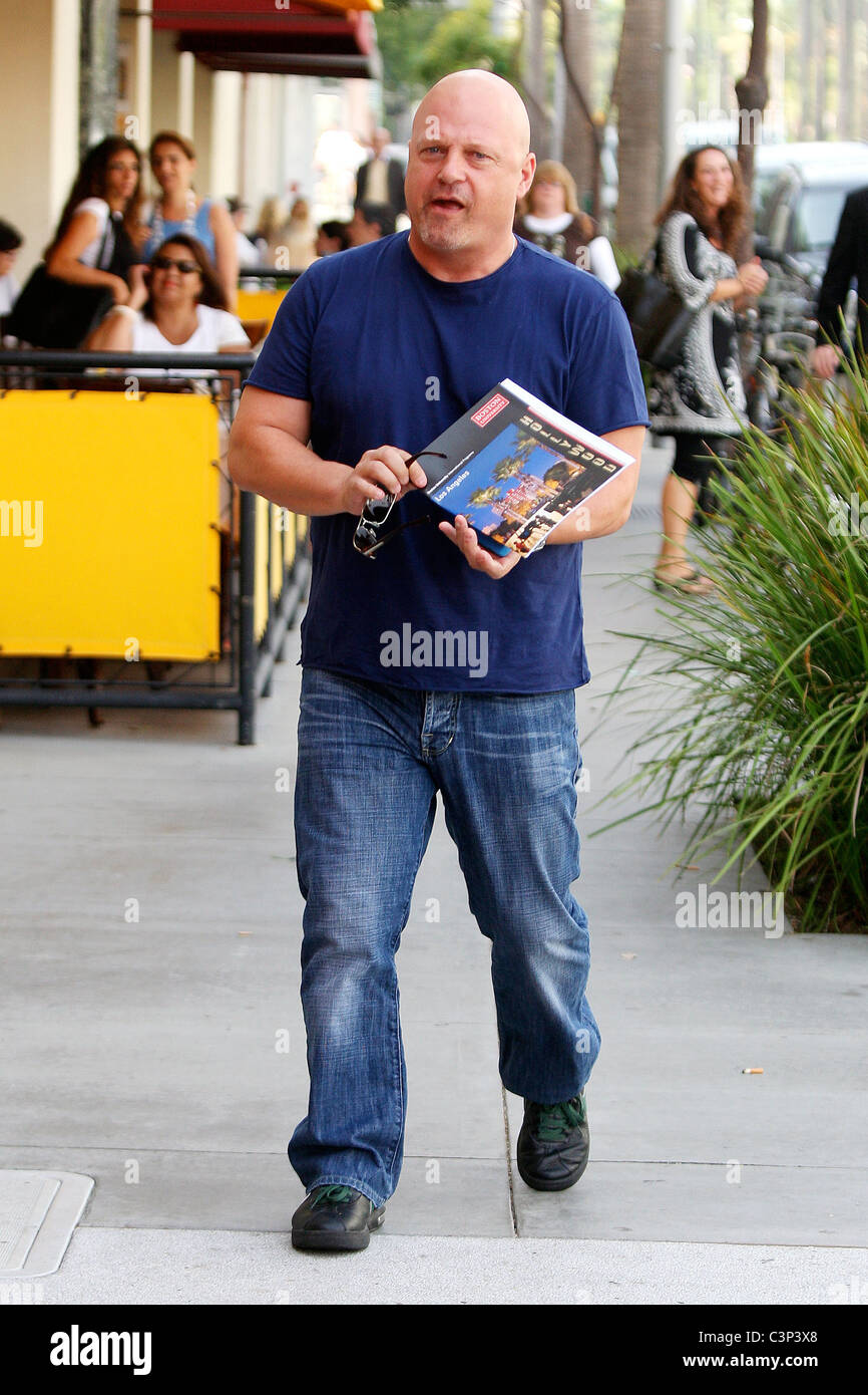 Das Schild "star Michael Chiklis unterwegs in Beverly Hills, Los Angeles, Kalifornien - 22.09.09 Agent 47 / Stockfoto