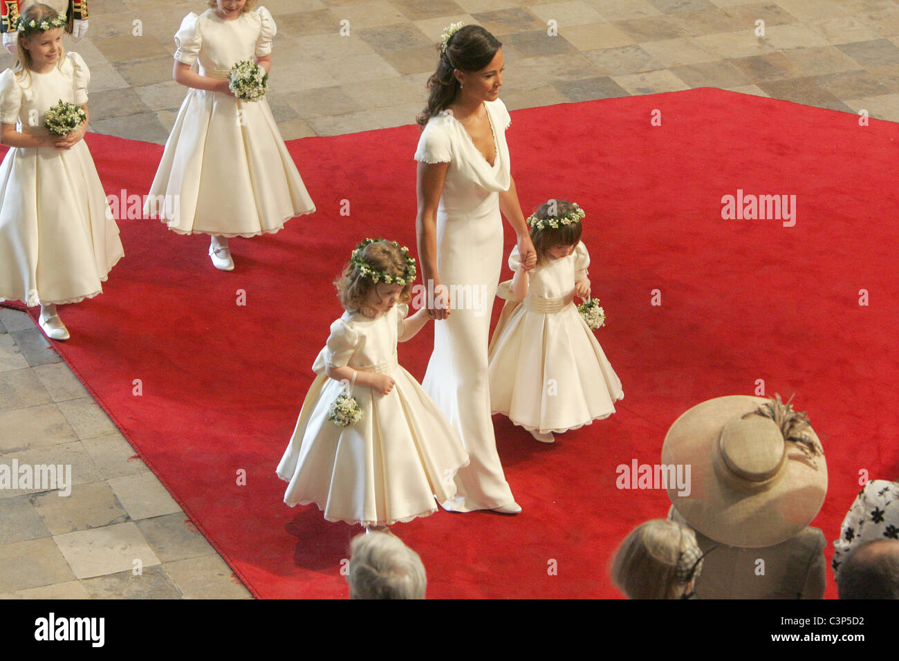 Pippa Middleton bei der Hochzeit von seiner königlichen Hoheit Prinz William von Wales KG an ihre Schwester Catherine Middleton Stockfoto