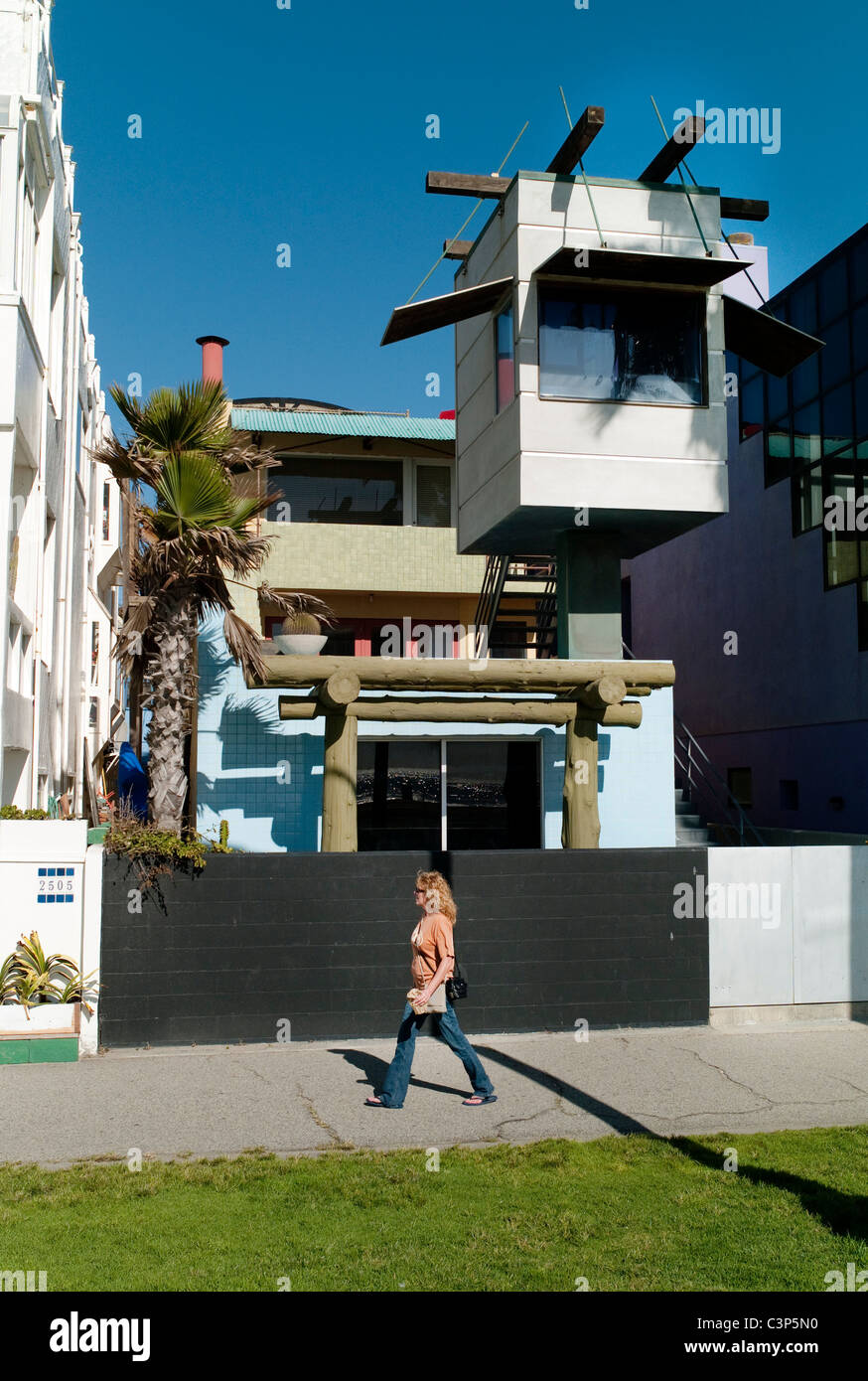 Venice Beach House von Frank Gehry, Architekt, in Venice, Kalifornien, USA Stockfoto
