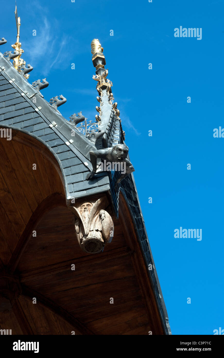 Hospices de Beaune Eingang Baldachin Dekoration Stockfoto