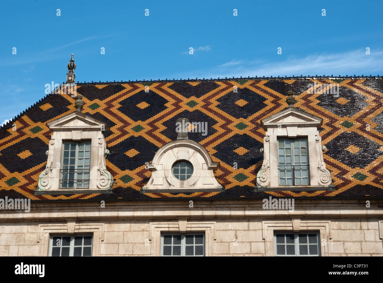 Hospices de Beaune Dachziegel Stockfoto