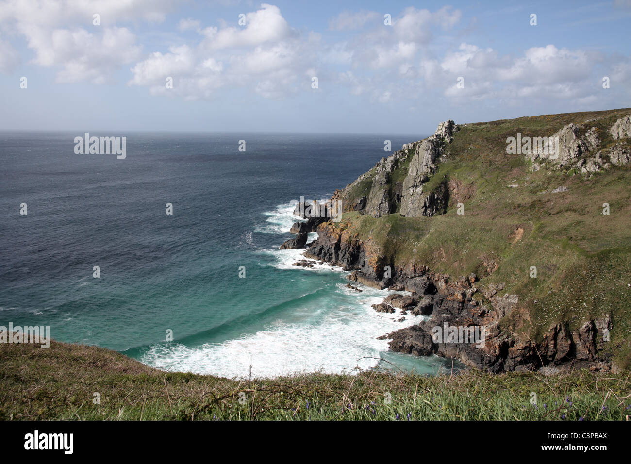 Küste in der Nähe von Zennor, West Penwith, Cornwall, England Stockfoto