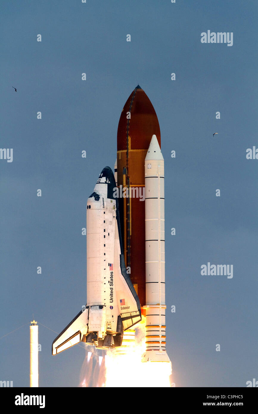 Space Shuttle Endeavour, endgültigen Start des Space Shuttle Endeavour, STS-134 Mission. Stockfoto