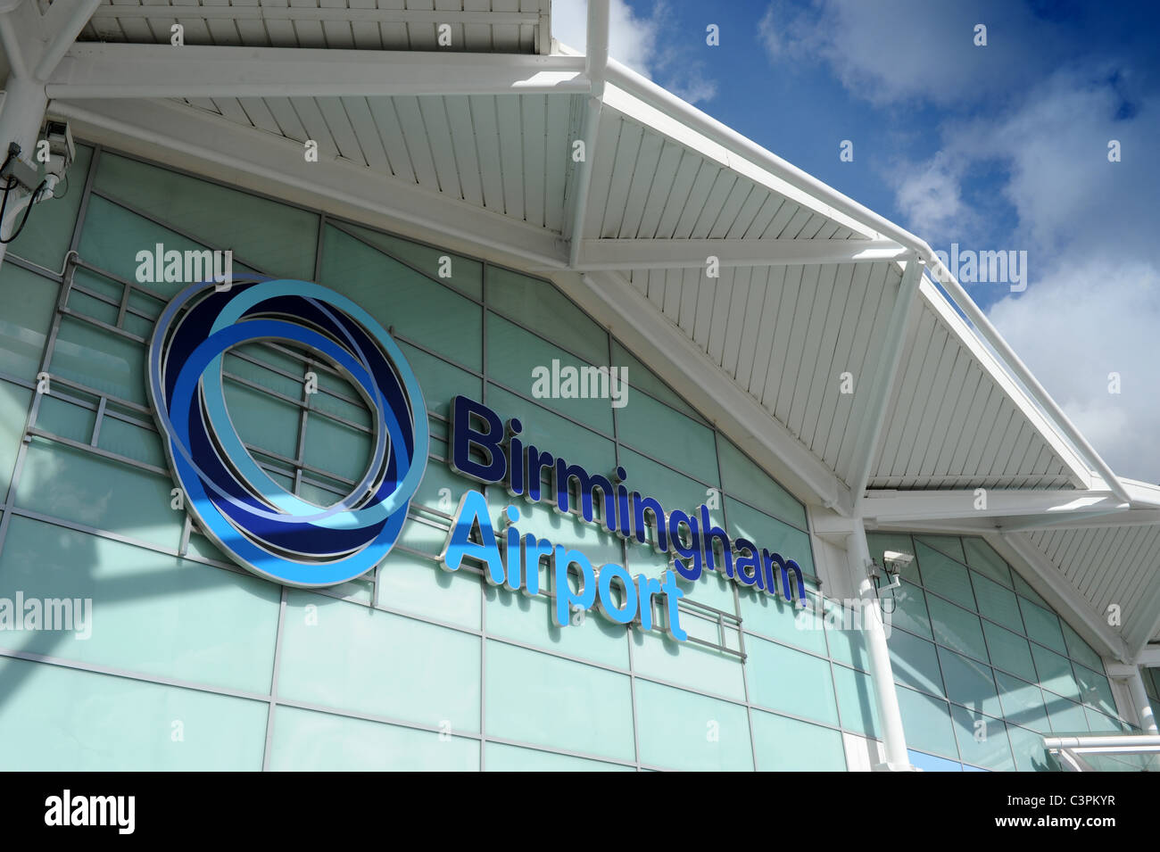 Birmingham Flughafen terminal neues Logo Zeichen England Uk Stockfoto