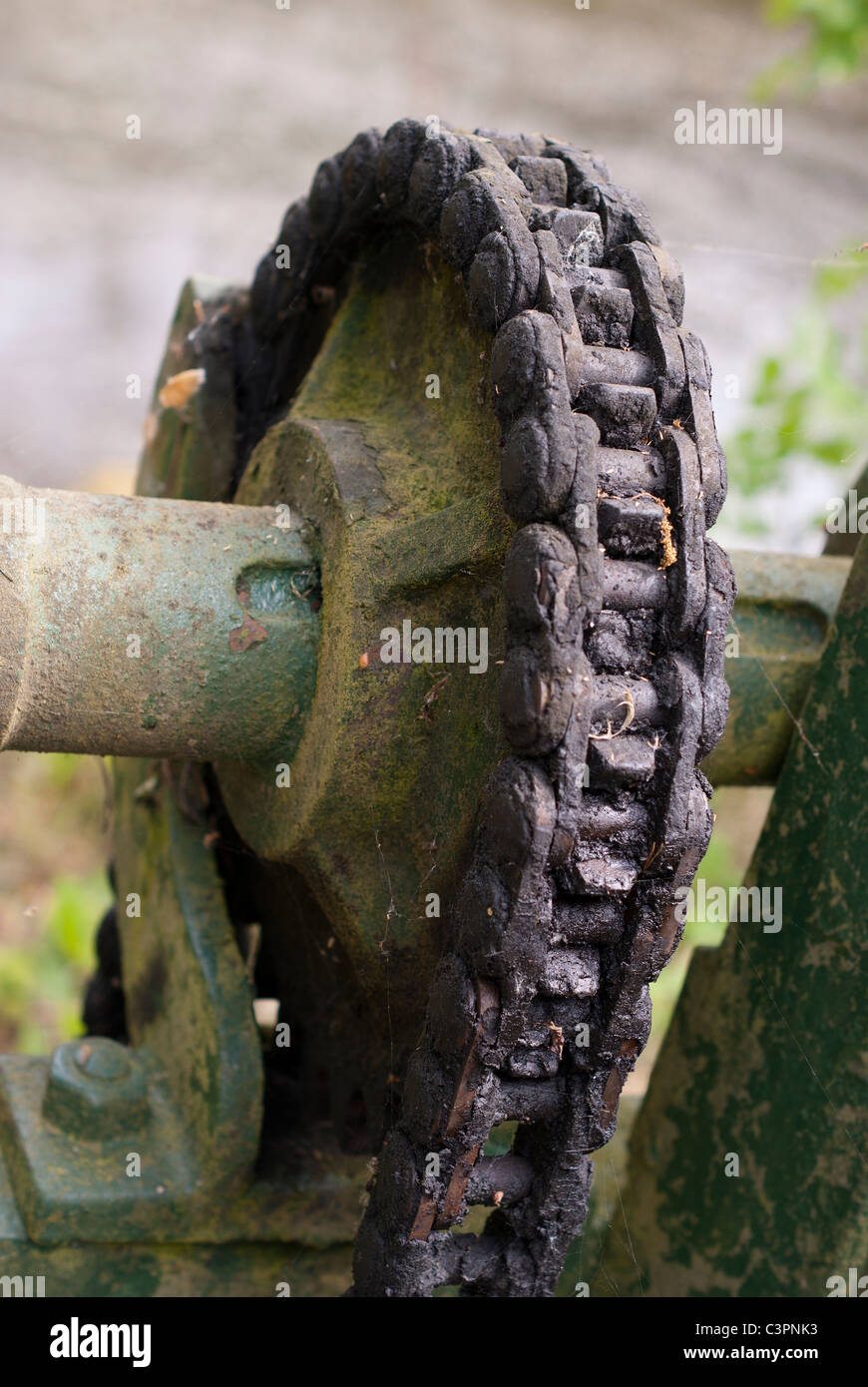 Detail Der Kette Der Industriellen Schleusen Stockfoto